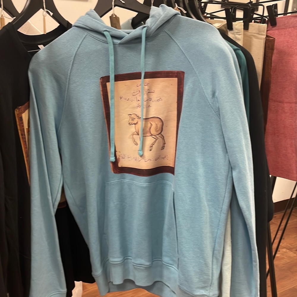 Baby blue hoodie with lamb